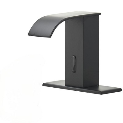 BWE Waterfall Automatic Sensor Touchless Sink Faucet With Pop Up Drain With Overflow & Deck Plate