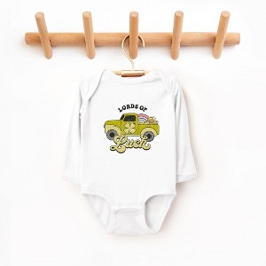 The Juniper Shop Loads Of Luck Retro Truck Baby Long Sleeve Bodysuit - 1 of 3