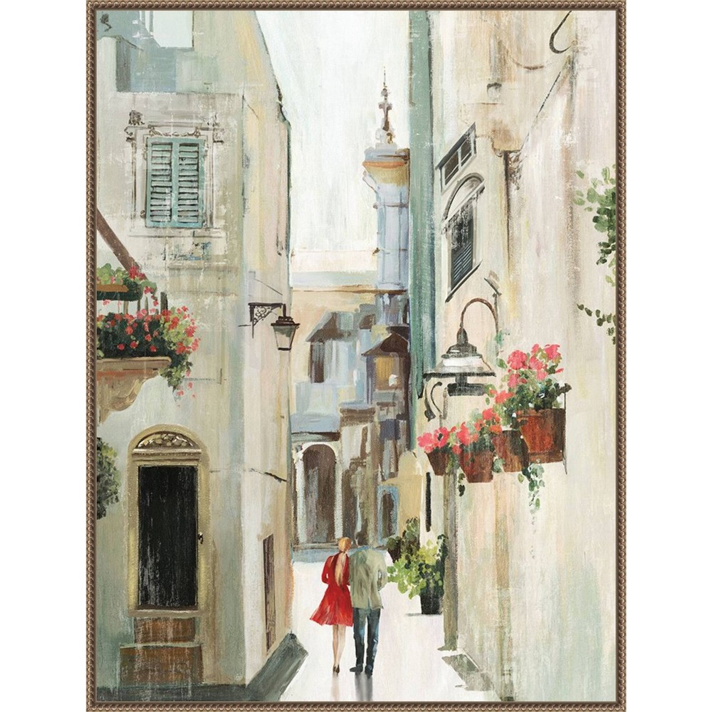 Photos - Other Decoration Amanti Art 32"x42" Parisian Walkthrough by Allison Pearce Framed Wall Art