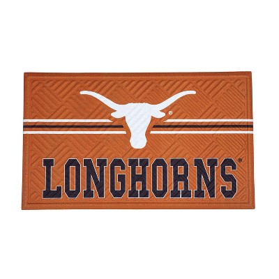 Evergreen NCAA Texas Longhorns Embossed Mat Cross Hatch Indoor and Outdoor Doormat