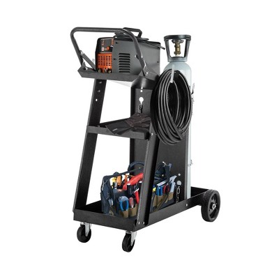 Welding Carts for Mig Welder,3-Tier Welding Cart 400Lbs Capacity,Heavy Duty Welding Dolly for TIG, ARC, MMA Welding Machine