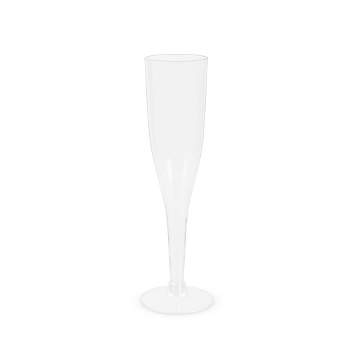 4.25 inch Mini Plastic Champagne Cup Iridescent White (12 Pieces)