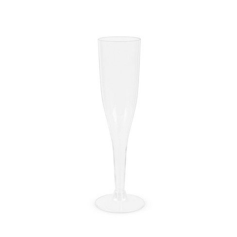 9 oz. Clear Stemless Disposable Plastic Champagne Flutes