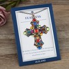 Anna-Kaci Colorful Stained Glass Rhinestone Cross Pendant Necklace Gift Message Card & Envelope Faith Jewelry Gifts - 3 of 4