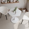 Damerin 31.50 Inch Hexagonal Coffee Table With Marble Tabletop Metal Base-White - 3 of 4