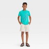Boys' Short Sleeve 'Bird' Graphic T-Shirt - Cat & Jack™ Bright Turquoise Blue - 4 of 4