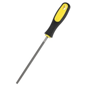 Unique Bargains Round Metal File High Carbon Steel PVC Grip Handle Hand Files - 1 of 4