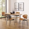 HOMLUX Set of 2 Upholstered Poplar Dining Chair Modern Faux Leather Accent Chair For Bedroom，Kitchen Dining Room，Breakfast nook - 2 of 4