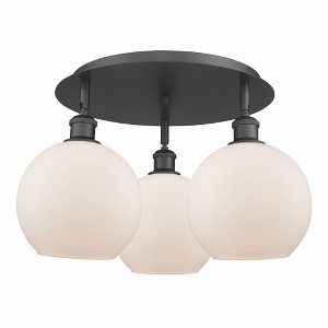 Athens - 3 Light Flush Mount In Industrial Style-10.5 Inches Tall and 19.75 Inches Wide - 1 of 1