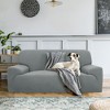 PiccoCasa High Stretch Solid Polyester Sofa Slipcovers with One Pillowcase - 2 of 4