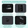 MUKE Sneaker Display Frame, Lockable Shoes Wood Case with 98% UV Protection, Wall-Mounted for Shoe Collectors - 4 of 4