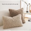 LISM 12"x20" Teddy Faux Fur Pillowcases,Decorative Lumbar Pillow Covers Set of 2 - 4 of 4