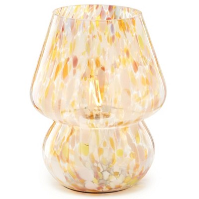 Next Glow Mushroom Lamp - Retro Funky Aesthetic LED White Table Lamp, Dimmable E26 Socket Bulb