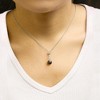 .925 Silver 8mm Black Pearl and Created White Sapphire Pendant Pendant Necklace - 3 of 4