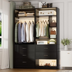 Aheaplus 48" Closet System with 5 Wood Drawers - 1 of 4