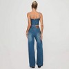 Coolmee Women's Wide Leg Jeans High Waisted Stretchy Straight Leg Jeans Trendy Denim Pant - 3 of 4