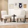 Tangkula 4PCS Armless Accent Chair w/ Rubber Wood Legs Modern Vanity Chair for Bedroom - 2 of 4