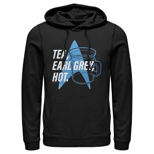 Men's Star Trek: The Next Generation Cup Of Tea Earl Grey Hot, Captain Picard Pull Over Hoodie - 1 of 4