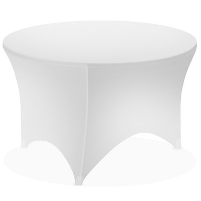 Lann's Linens 72-inch Round Spandex Tablecloth, White : Target