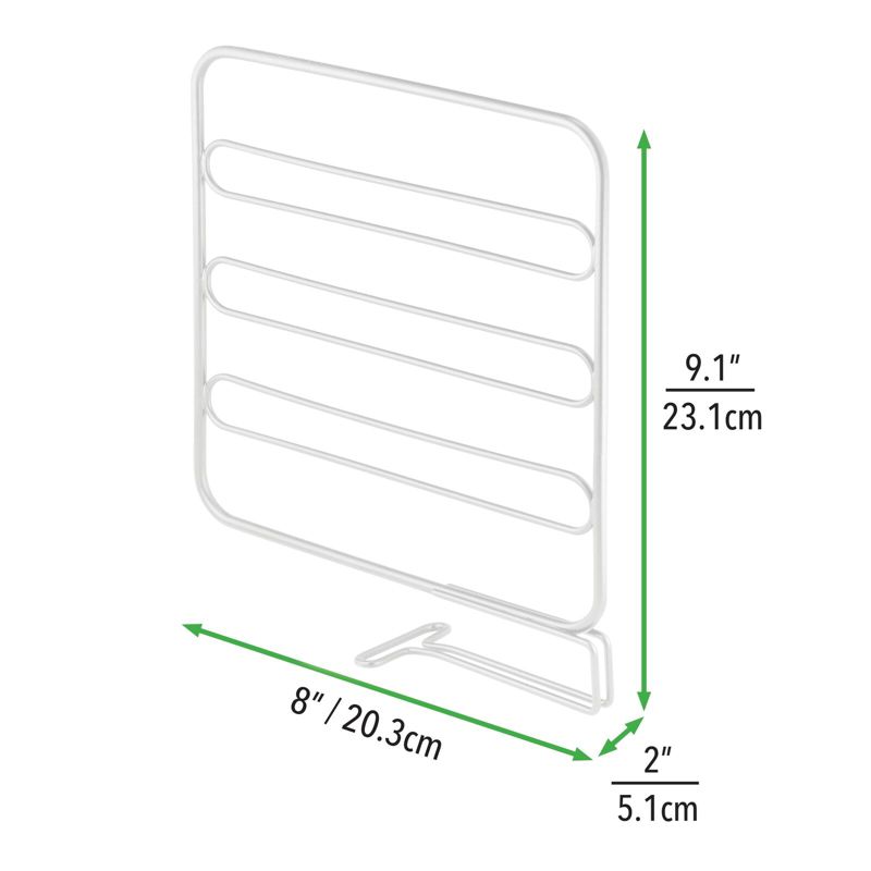 mDesign Versatile Metal Wire Closet Shelf Divider and Separator, 4 of 8