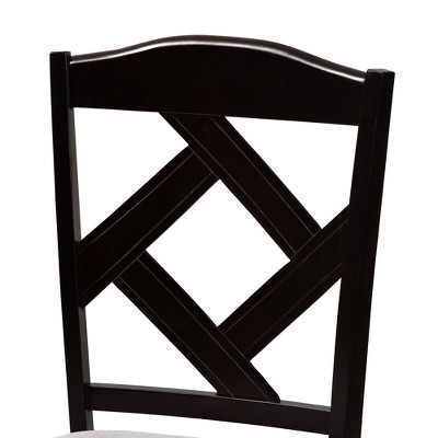 Grayson High-Back Parsons Dining Chair in Espresso and Gray