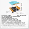 Wooden Sandbox with Adjustable Canopy, Foldable Bench Seats & Bottom Liner for Kids Outdoor Play - 3 of 4