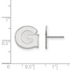 Black Bow Jewelry 14k White Gold Georgetown Hoyas NCAA Post Earrings - 2 of 3