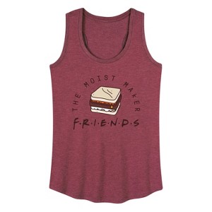 Women's - Friends - Moist Maker Graphic Racerback Tank - 1 of 4