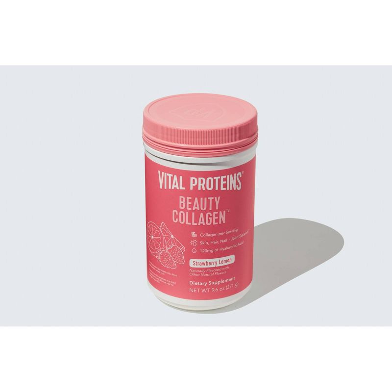 Vital Proteins Beauty Collagen Strawberry Lemon Dietary Supplements - 9.6oz, 5 of 16