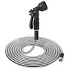 iMountek "Heavy Duty Stainless Steel Garden Hose, Flexible, Kink-Free, Puncture-Resistant" Black  25FT Length - 2 of 3