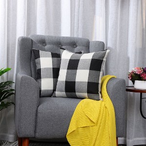 PiccoCasa Buffalo Check Plaid Throw Pillow Covers Farmhouse Decors Square Pillow Covers 2 Pcs - 1 of 4