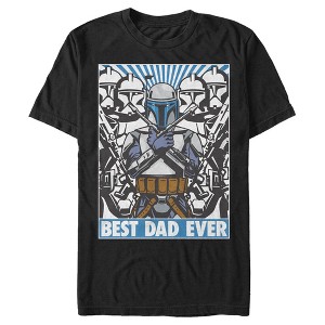 Men's Star Wars Best Dad Ever Boba Fett Poster T-Shirt - 1 of 4