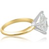 Pompeii3 Certified 4 Ct Pear Solitaire Diamond Engagement Ring 14k Gold Lab Created - Size 6.5 - 2 of 4