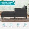 Mjkone 37'' Ice Velvet Chaise Lounge Sofa Couch - 4 of 4