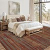 Washable Area Rug Soft Rugs for Living Room Modern Striped Non Slip Rug Geometric Checkered Foldable Print Mat - 2 of 4