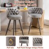 MOONMISS 2PCS 360 degrees Counter Height Bar Stools  for Kitchen Counter Solid Wood Legs with a fixed height - 4 of 4