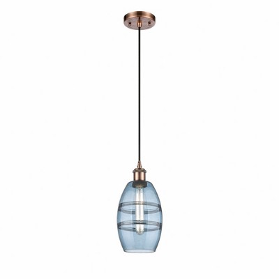 Vaz - 1 Light Cord Hung Mini Pendant In Industrial Style-8.13 Inches Tall and 5.88 Inches Wide