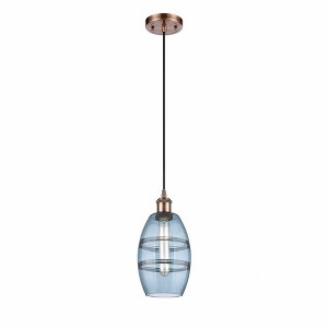 Vaz - 1 Light Cord Hung Mini Pendant In Industrial Style-8.13 Inches Tall and 5.88 Inches Wide - 1 of 1