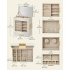 SONGMICS 5-Tier Jewelry Box with Glass Window Jewelry Storage Organizer with 3 Side Drawers & Big Mirror - 2 of 4