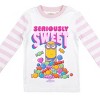 Minions Seriously Sweet Youth Long Sleeve Shirt & Pink Striped Sleep Pajama Pants Set - 3 of 4