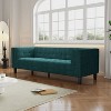 NicBex Velvet Sectional Sofa Couch with Armrest Mid-Century Upholstered 3-Seater Couch with Wood Legs for Living Room,Apartment - 4 of 4