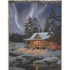Manual Woodworkers and Weavers "Evening Performance" Tapestry Throw Blanket 50"x60", Cotton, Elegant Musical Theme Home Accent - 2 of 3