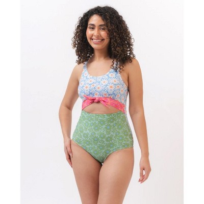 Daisy Patch Knotted One-Piece