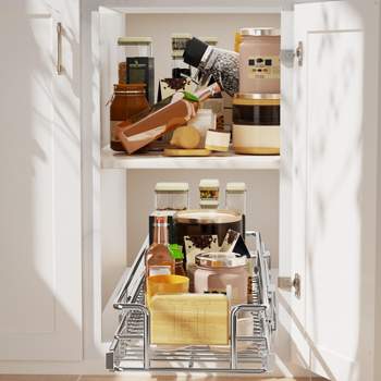 HOMLUX Pull-Out Pantry Drawer Cabinet Organizer