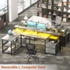 Aheaplus L-Shaped Computer Desk with Drawers and Monitor Shelf - 3 of 4