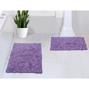 Modesto Bath Rug Bathroom Rugs Set, Washable Rug, Extra Soft and Absorbent bath Rug, Bath Mat Set, Bath Floor Mat Non-Slip, 2 Pcs Set(S+M), Purple - 1 of 4