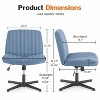 Cross legged chair, Pipersong Meditation Chair, No Wheels Armless Swivel Home Office Chair, Adjustable Wide Seat Computer Task Chair-The Pop Home - 2 of 4