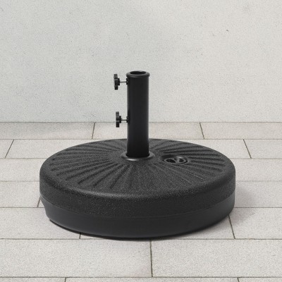 Black Adjustable Round Plastic Umbrella Base Stand