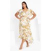 Women's Plus Size Flirty Tier Print Maxi Dress - white | CITY CHIC - 4 of 4