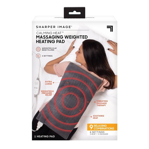 Sharper Image Calming Heat Deluxe Massaging Weighted Heating Pad Target